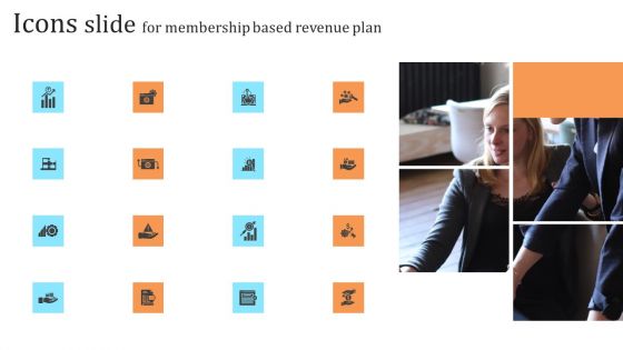 Membership Based Revenue Plan Icons Slide For Membership Based Revenue Plan Template PDF