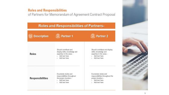 Memorandum Of Agreement Contract Proposal Ppt PowerPoint Presentation Complete Deck With Slides
