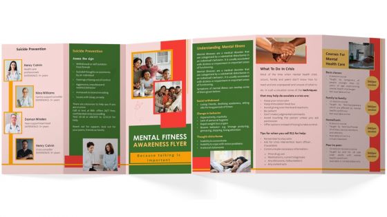 Mental Fitness Awareness Flyer Trifold
