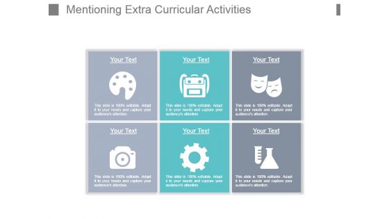 Mentioning Extra Curricular Activities Powerpoint Slide Background Picture