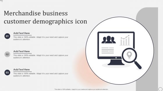 Merchandise Business Customer Demographics Icon Introduction PDF