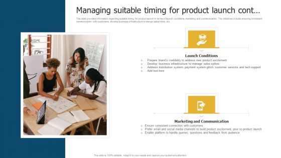 Merchandise Launch Kickoff Playbook Managing Suitable Timing For Product Launch Rules PDF