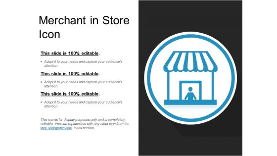 Merchant In Store Icon Ppt PowerPoint Presentation Professional Deck