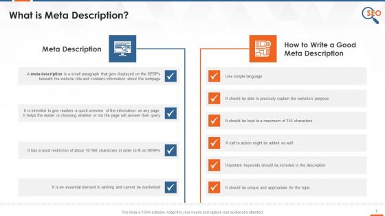 Meta Description And Its Importance Training Ppt