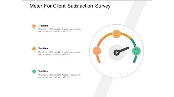 Meter For Client Satisfaction Survey Ppt PowerPoint Presentation Portfolio Outline