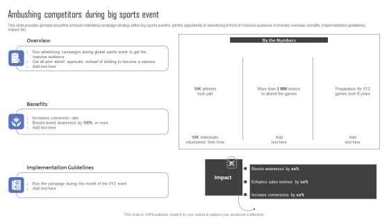 Methods For Implementing Ambush Advertising Campaigns Ambushing Competitors During Big Sports Event Clipart PDF Methods For Implementing Ambush Advertising Campaigns Ambushing Competitors During Big Sports Event Clipart PDF