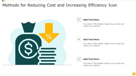 Methods For Reducing Cost And Increasing Efficiency Icon Formats PDF