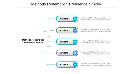 Methods Redemption Preference Shares Ppt PowerPoint Presentation Ideas Mockup Cpb