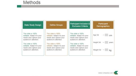 Methods Template 2 Ppt PowerPoint Presentation Ideas Infographic Template