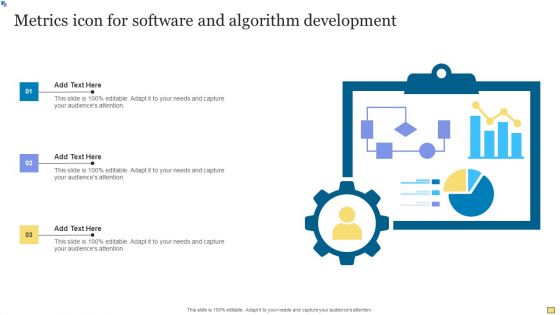 Metrics Icon For Software And Algorithm Development Clipart PDF Metrics Icon For Software And Algorithm Development Clipart PDF