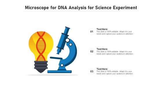 Microscope For DNA Analysis For Science Experiment Ppt PowerPoint Presentation Gallery Deck PDF