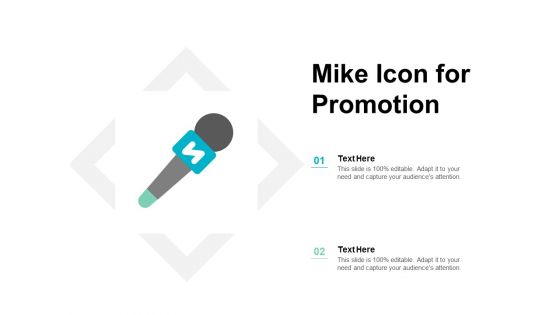 Mike Icon For Promotion Ppt PowerPoint Presentation Layouts Clipart Images