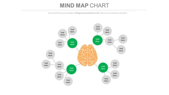 Mind Map Chart To Set Strategy Powerpoint Slides