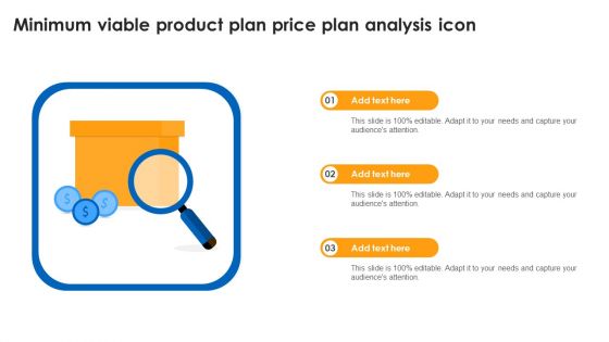 Minimum Viable Product Plan Price Plan Analysis Icon Demonstration PDF