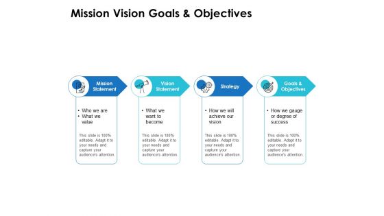 Mission Vision Goals And Objectives Ppt PowerPoint Presentation Professional Example Introduction