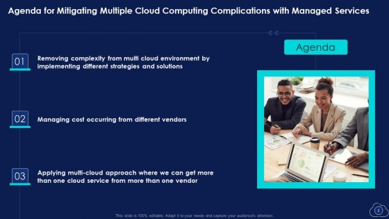 Mitigating Multiple Cloud Computing Complications With Managed Services Ppt PowerPoint Presentation Complete With Slides