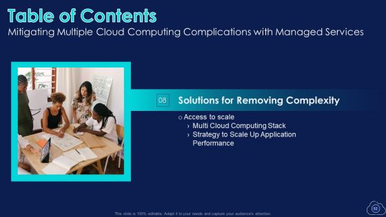 Mitigating Multiple Cloud Computing Complications With Managed Services Ppt PowerPoint Presentation Complete With Slides