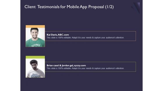 Mobile App Development Client Testimonials For Proposal Adapt Professional PDF