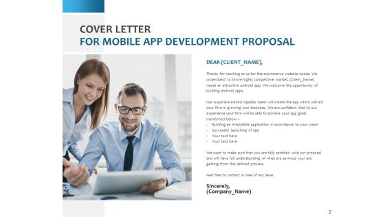 Mobile App Development Proposal Ppt PowerPoint Presentation Complete Deck With Slides