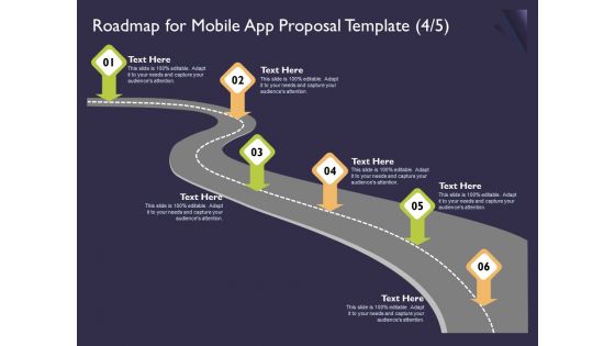 Mobile App Development Roadmap For Proposal Template Adapt Designs PDF