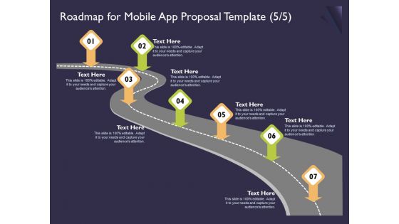 Mobile App Development Roadmap For Proposal Template Ideas PDF