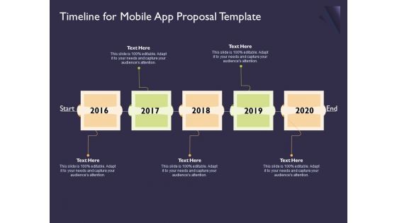 Mobile App Development Timeline For Proposal Template Information PDF