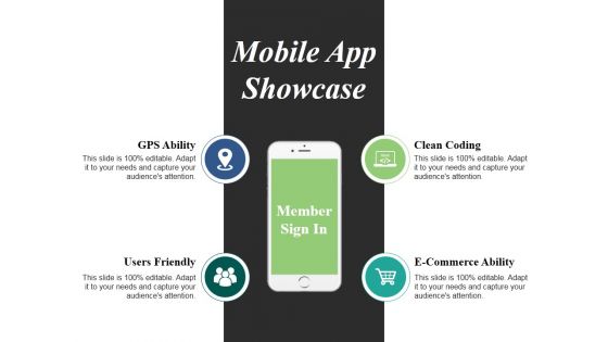 Mobile App Showcase Ppt PowerPoint Presentation Styles Smartart