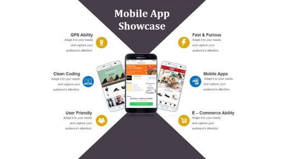 Mobile App Showcase Template 2 Ppt PowerPoint Presentation Ideas Layout