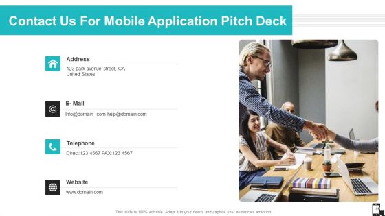 Mobile Application Pitch Deck Ppt PowerPoint Presentation Complete Deck With Slides