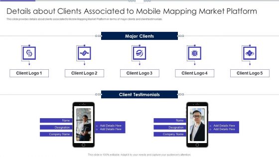 Mobile Designing Market Industry Venture Capital Details About Clients Associated To Mobile Mapping Market Platform Topics PDF