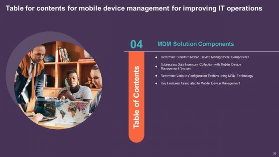 Mobile Device Management For Improving IT Operations Ppt PowerPoint Presentation Complete Deck With Slides