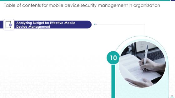 Mobile Device Security Management In Organization Ppt PowerPoint Presentation Complete Deck With Slides