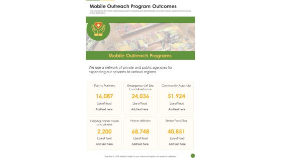 Mobile Outreach Program Outcomes One Pager Documents Mobile Outreach Program Outcomes One Pager Documents
