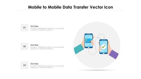 Mobile To Mobile Data Transfer Vector Icon Ppt PowerPoint Presentation Show PDF