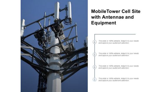 Mobile Tower Cell Site With Antennae And Equipment Ppt PowerPoint Presentation Layouts Designs