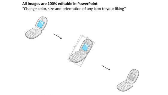 Mobile With WiFi Connectivity Powerpoint Template