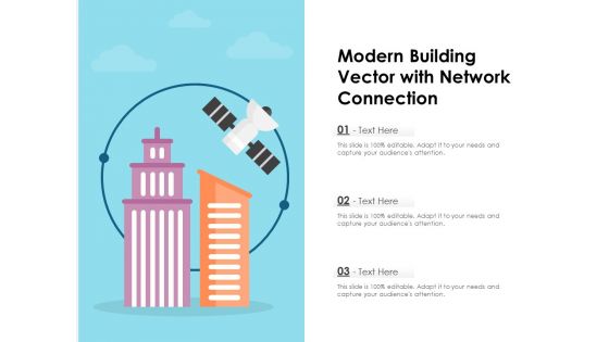 Modern Building Vector With Network Connection Ppt PowerPoint Presentation File Grid PDF