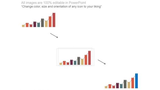 Money Raised With Growth Bar Chart Powerpoint Shapes