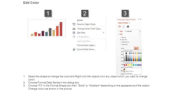 Money Raised With Growth Bar Chart Powerpoint Shapes