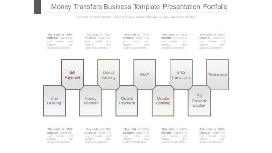 Money Transfers Business Template Presentation Portfolio