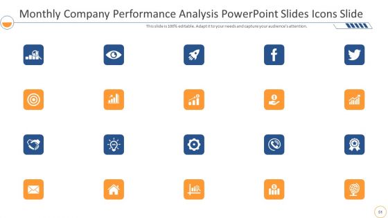 Monthly Company Performance Analysis PowerPoint Slides Ppt PowerPoint Presentation Complete With Slides