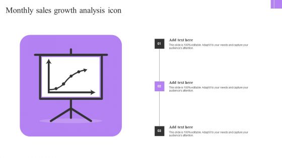 Monthly Sales Growth Analysis Icon Professional PDF
