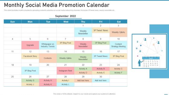 Monthly Social Media Promotion Calendar Sample PDF Monthly Social Media Promotion Calendar Sample PDF