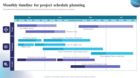 Monthly Timeline For Project Schedule Planning Guidelines PDF