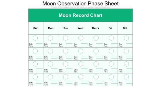 Moon Observation Phase Sheet Ppt PowerPoint Presentation File Visual Aids PDF