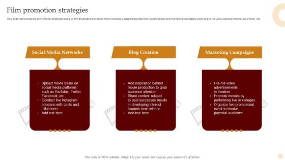 Motion Pictures Production Company Profile Film Promotion Strategies Icons PDF Motion Pictures Production Company Profile Film Promotion Strategies Icons PDF