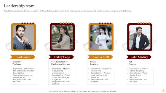 Motion Pictures Production Company Profile Ppt PowerPoint Presentation Complete Deck With Slides