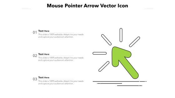 Mouse Pointer Arrow Vector Icon Ppt PowerPoint Presentation Summary Pictures PDF