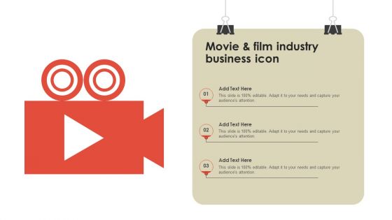 Movie And Film Industry Business Icon Portrait PDF Movie And Film Industry Business Icon Portrait PDF