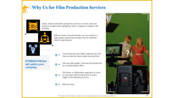 Movie Production Proposal Template Ppt PowerPoint Presentation Complete Deck With Slides